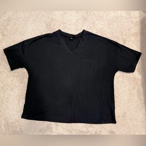 SHEIN Plus Black V-Neck Top